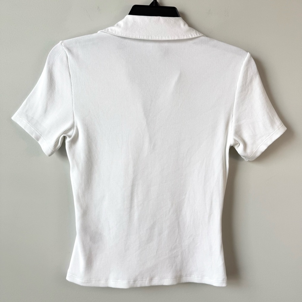 Veronica Beard Kearney Short Sleeve Polo‎ White XS - Picture 7 of 9